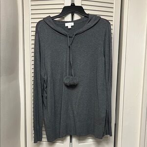 Belle by Kim Gravel Charcoal Knit sweater hoodie